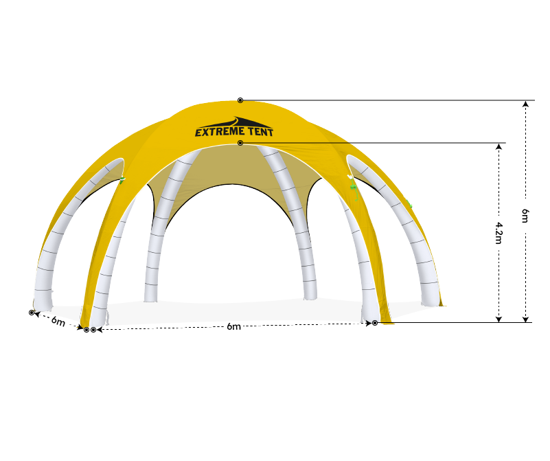 Hexagonal Inflatable Tent 12x12m
