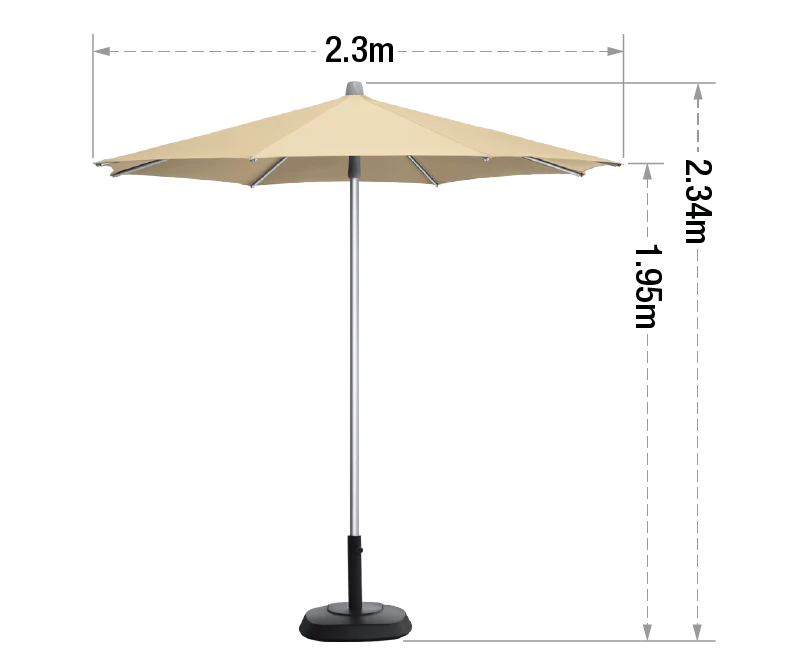 Push-up Outdoor Umbrella 2.3M