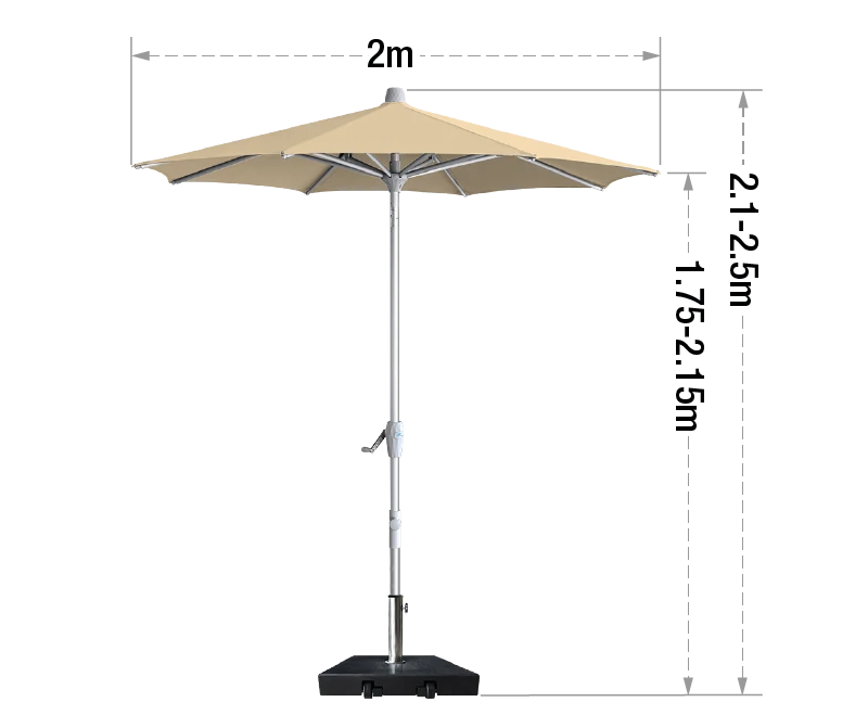 Tilt Patio Umbrella 2M